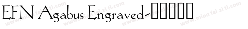 EFN Agabus Engraved字体转换